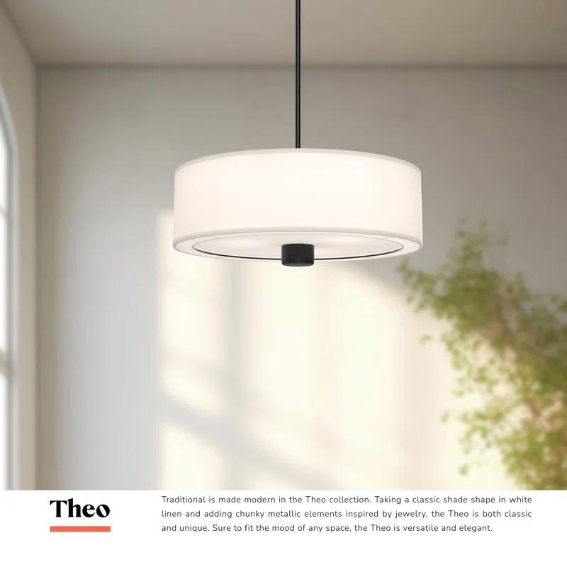 Theo Fabric Semi Flush Mount