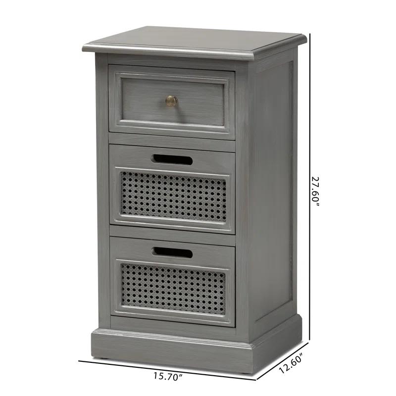 Red Barrel Studio® Rankine 15.7'' W Solid Wood Nightstand