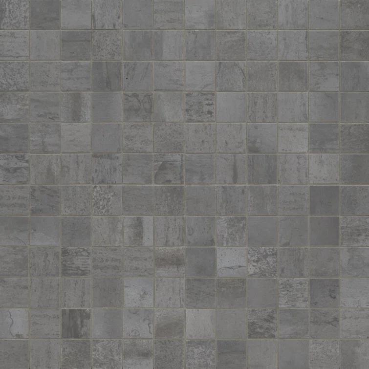 Ackland 12" x 12" Matte Porcelain Mesh-Mounted Mosaic Wall & Floor Tile