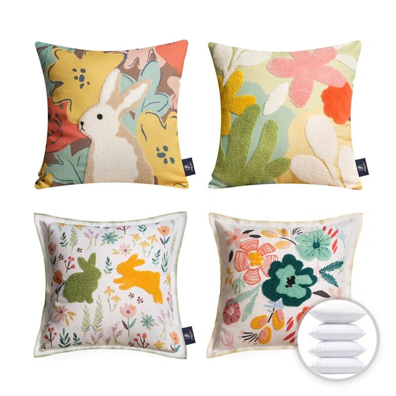 Phantoscope Floral Throw Pillow