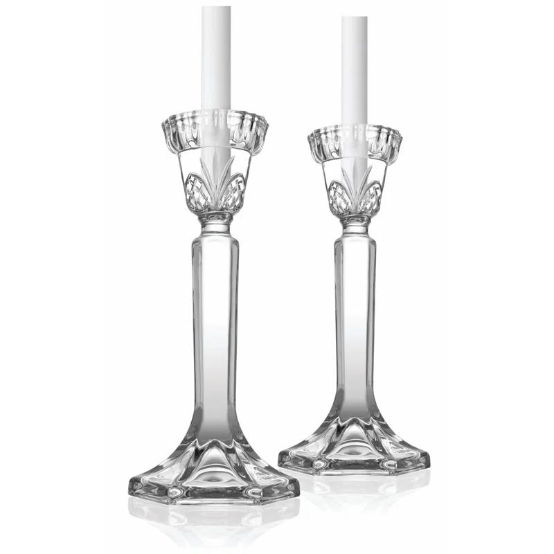 Godinger Silver Art Co Dublin Crystal Tapered Candlestick Set (Set of 2)
