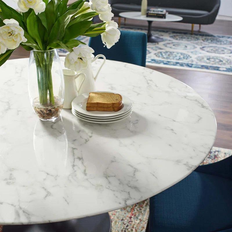Modway Modway Lippa Oval Artificial Marble Dining Table