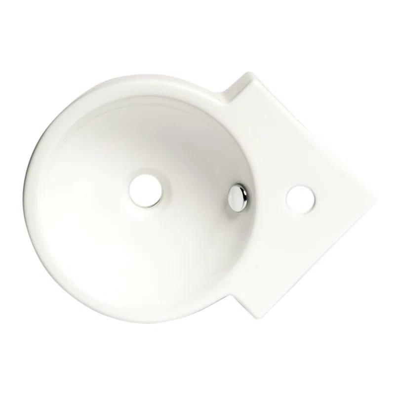 Alfi Brand ABC121 Alfi Brand 12'' White No Oval Bathroom Sink with Overflow