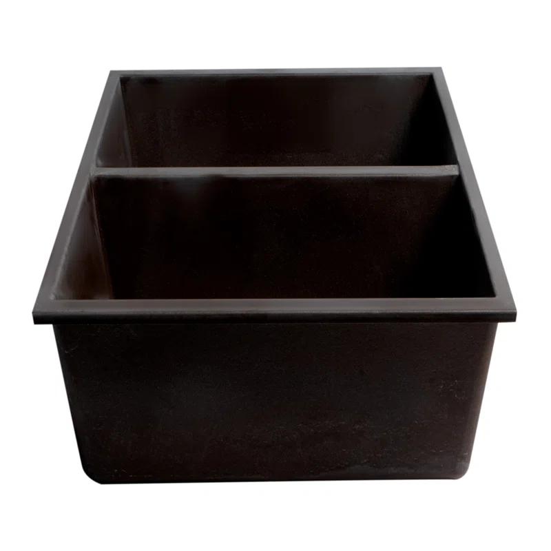 Alfi Brand AB3420UM-C 33.88'' L Undermount Double Bowl Granite Kitchen Sink