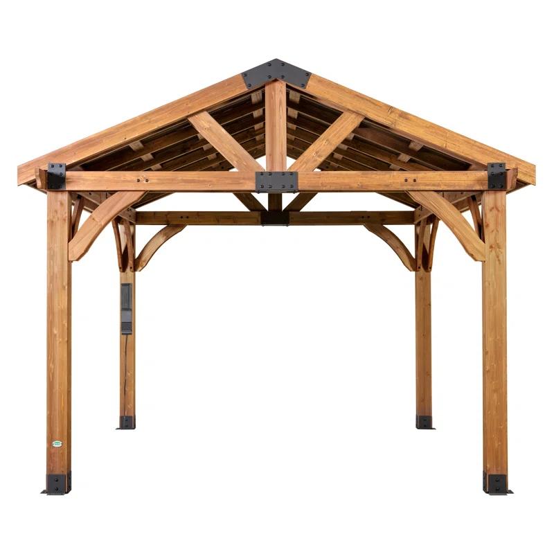 Backyard Discovery Arlington 12' x 12' Solid Wood Patio Gazebo