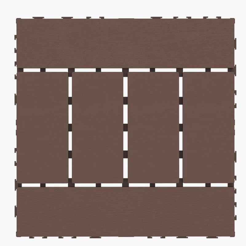 AONYAYBM 12" X 12" Plastic Interlocking Deck Tile,(Set Of 44)