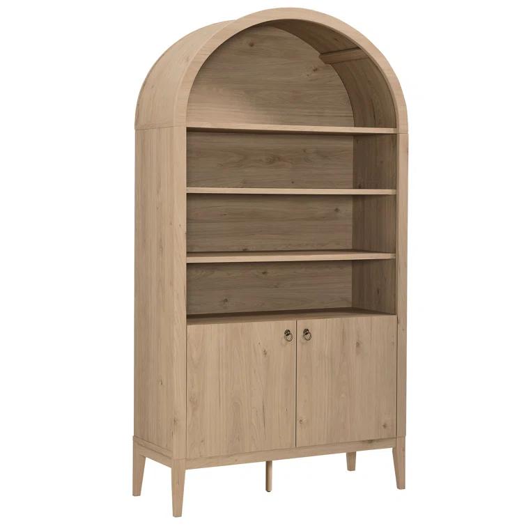 Modway Nolan 74" Tall Arched Storage Display Cabinet Bookshelf