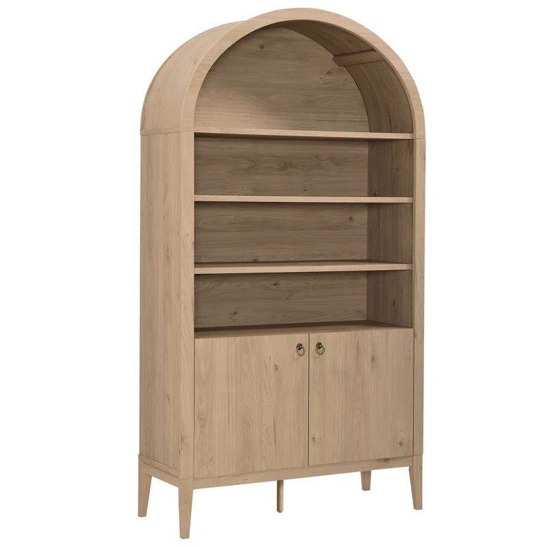 Modway Nolan 74" Tall Arched Storage Display Cabinet Bookshelf