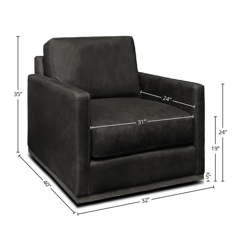 Hello Sofa Home Monterrey Leather Swivel Armchair