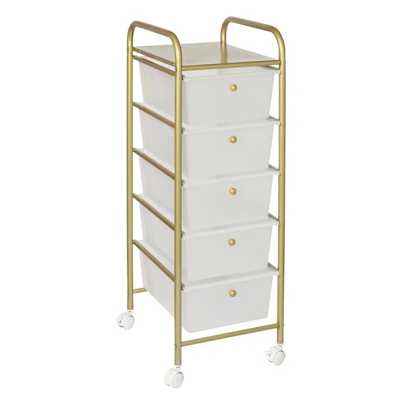 Rebrilliant Neysa 12.6'' W Utility Cart with Wheels