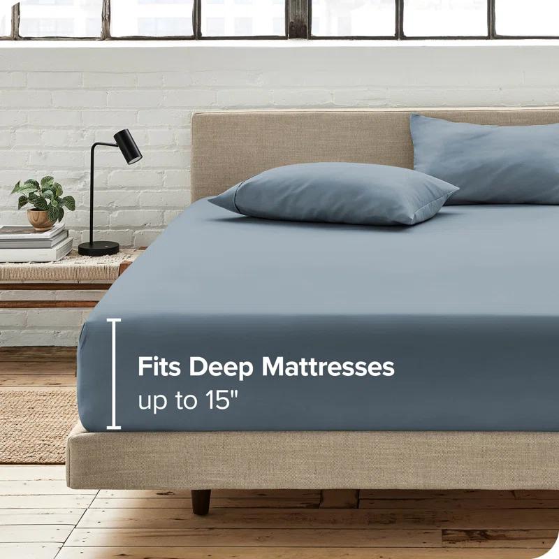 Bare Home Microfiber Fitted Sheet