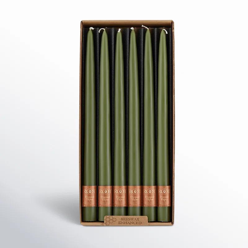 12 Piece Unscented Taper Candle Set