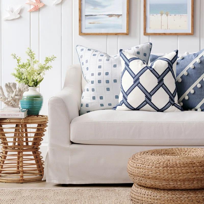 Striped Reversible Throw Pillow