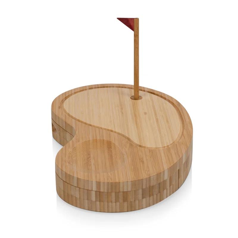 Millwood Pines Sand Trap Golf Gift Cheese Board & Knife Set - Novelty Charcuterie Board with Cheese Knife Set - Cheese Boards Charcuterie Boards - Serving Platter Enoch