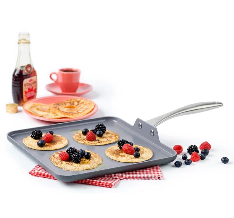 GreenPan Lima Healthy Ceramic Nonstick Hard-Anodized Rectangular Griddle