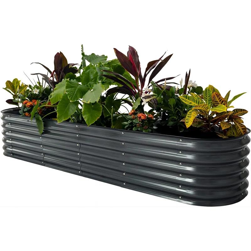 17" Tall 9 In 1 Modular Metal Outdoor Raised Garden Bed