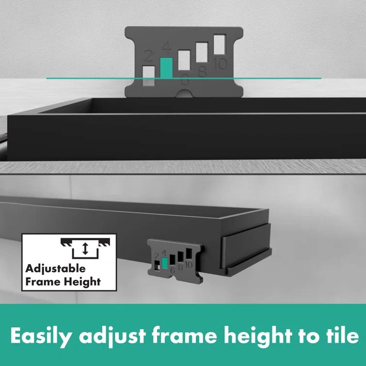 Rain Rock Trim Flex 35 1/4" Linear Grid Shower Drain