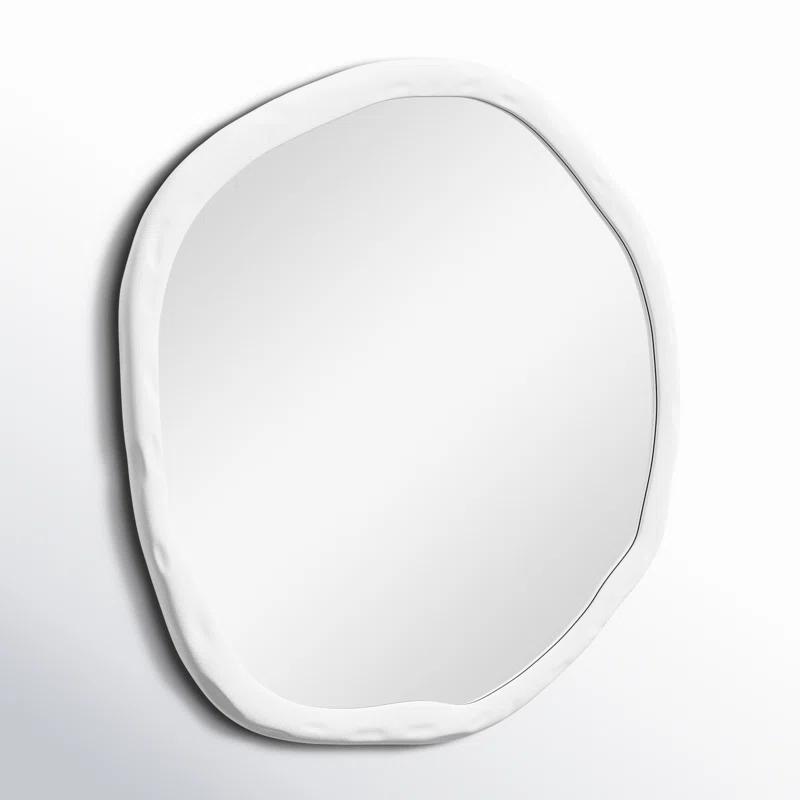 Rogelio Round Mirror - White / Small