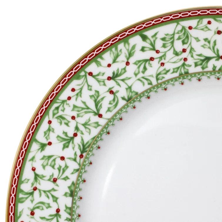 Mikasa Mikasa Holiday Tradition 16-Piece Porcelain Dinnerware Set, Service for 4