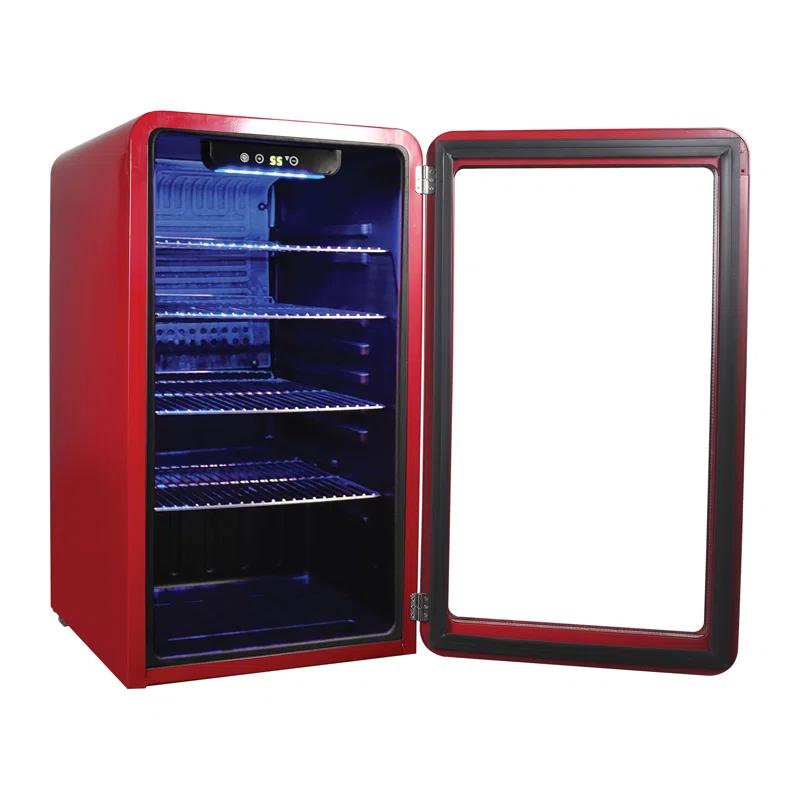 Magic Chef Magic Chef 17.5'' W 20 Cans (12 oz.) 3.4 Cubic Feet Beverage Cooler with Wine Storage and Glass Door