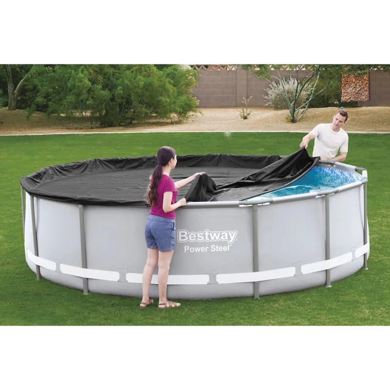 Bestway Bestway Flowclear Round 14' Pool Cover for Above Ground Frame Pools (Cover Only)