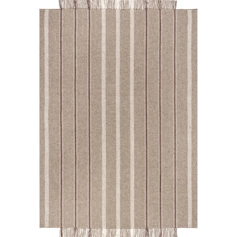 Gracie Oaks Toluca Striped Wool Area Rug