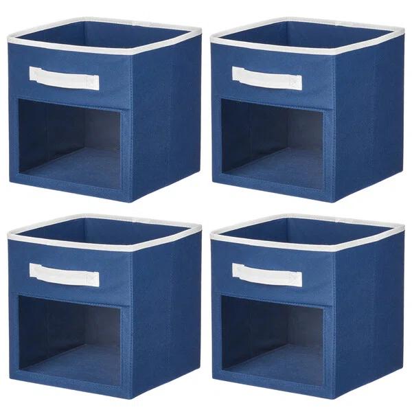 mDesign mDesign Fabric Baby Nursery Storage Cube with Front Window