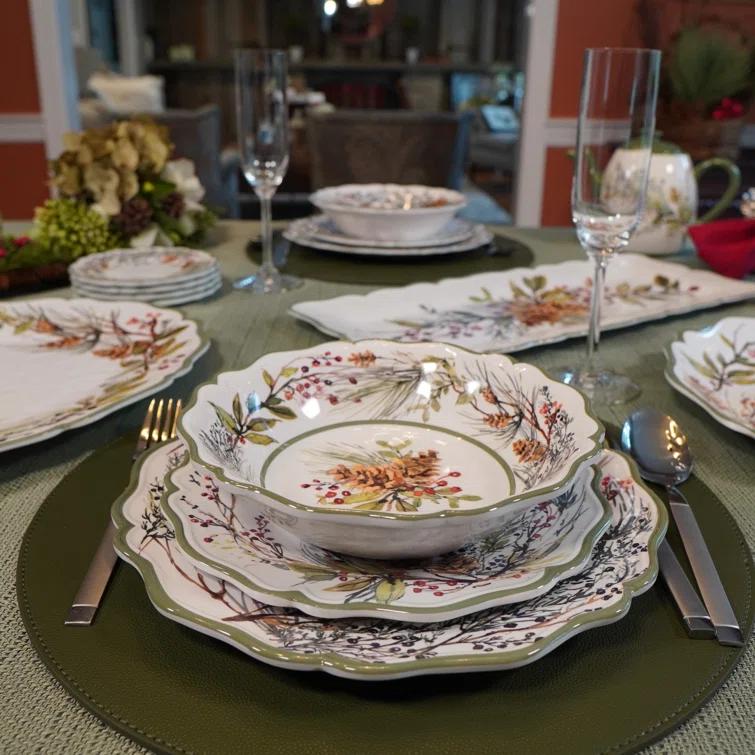 Certified International Winters Forest Set of 4 All Purpose Bowl 8.5" x 2" (Set of 4)