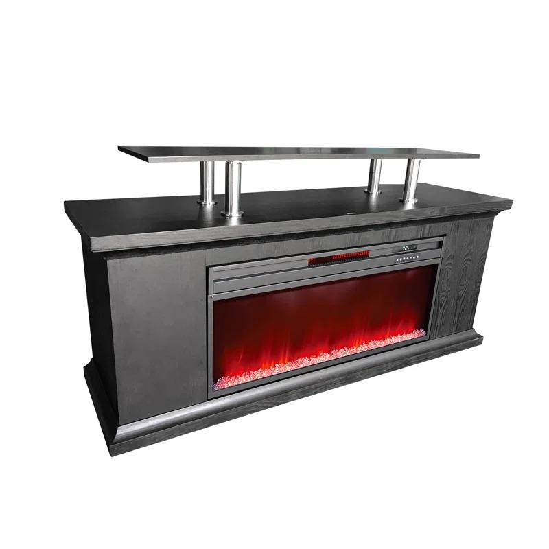 Lifesmart TV Stand for TVs up to 72" with Electric Fireplace Included