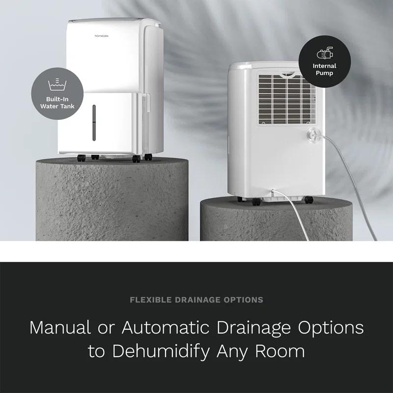 hOmeLabs hOmeLabs 4,000 Sq. Ft Energy Star Dehumidifier with Pump – Ideal for Bedrooms and Laundry Rooms