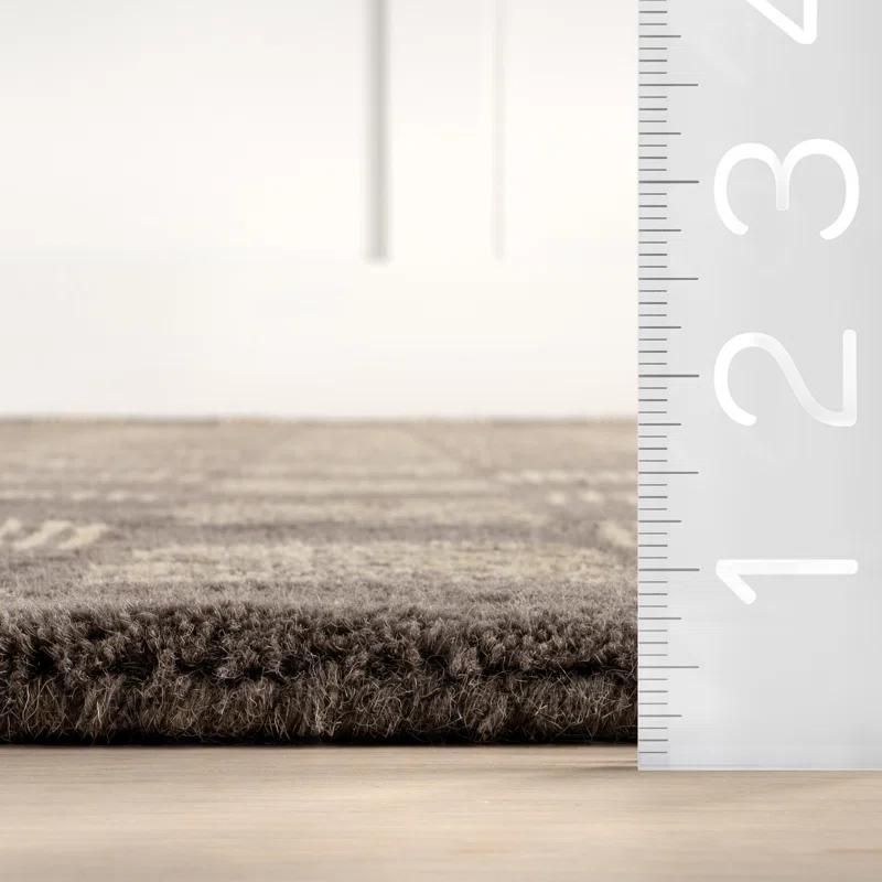 Ebern Designs Quince Checkered Wool Area Rug