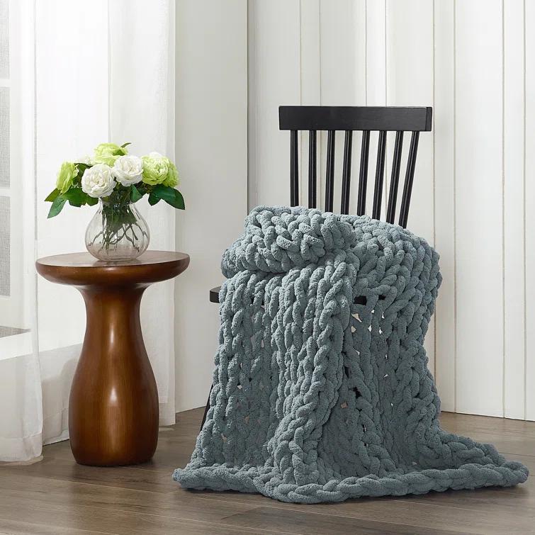 Donna Sharp Chenille Knitted Chenille Throw