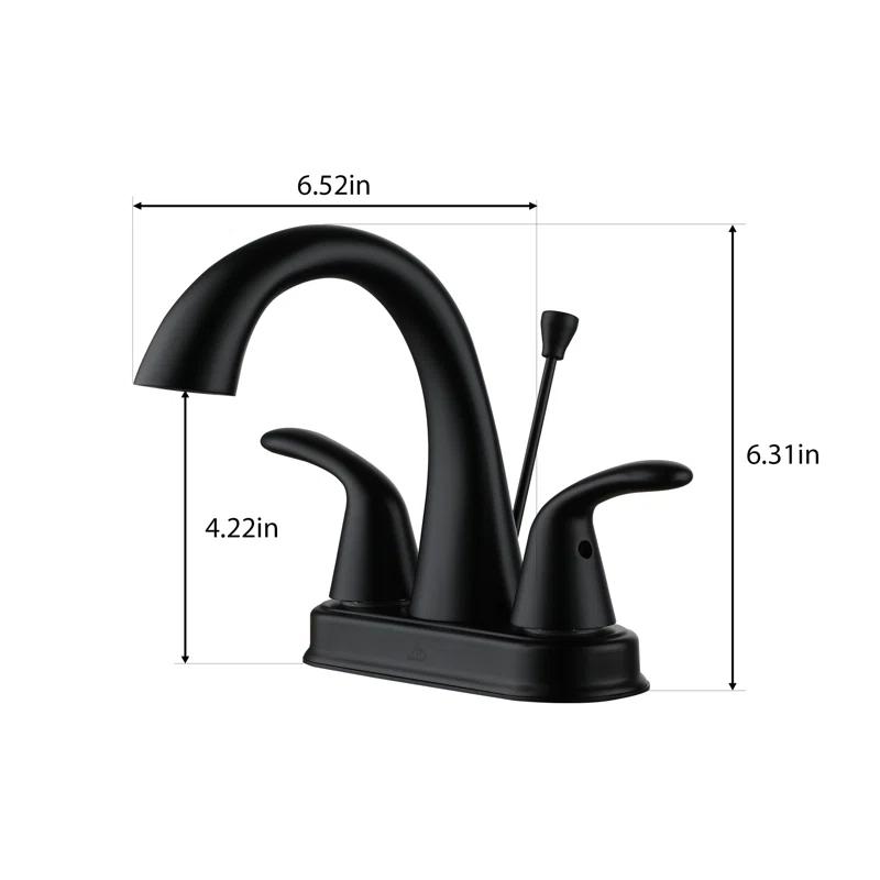 2 Handle Bathroom Faucet with Drain