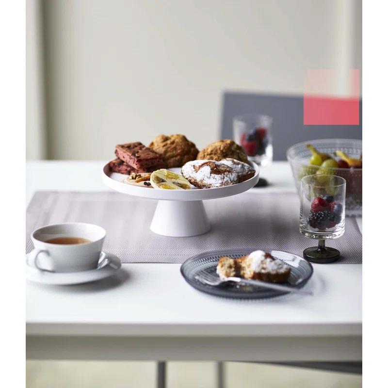 Yamazaki Home Yamazaki Home Plastic 9" Round, Stackable Cake And Dessert Stand, Plastic, Stackable