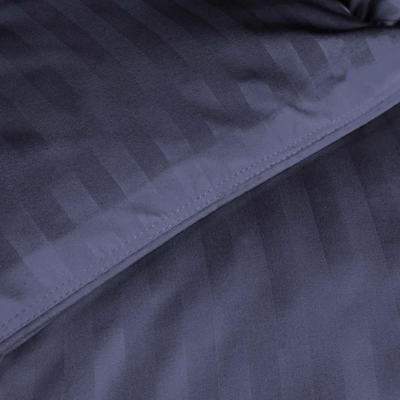 Superior Striped Reversible Box-Quilt Brushed Microfiber Medium Weight Down Alternative Comforter