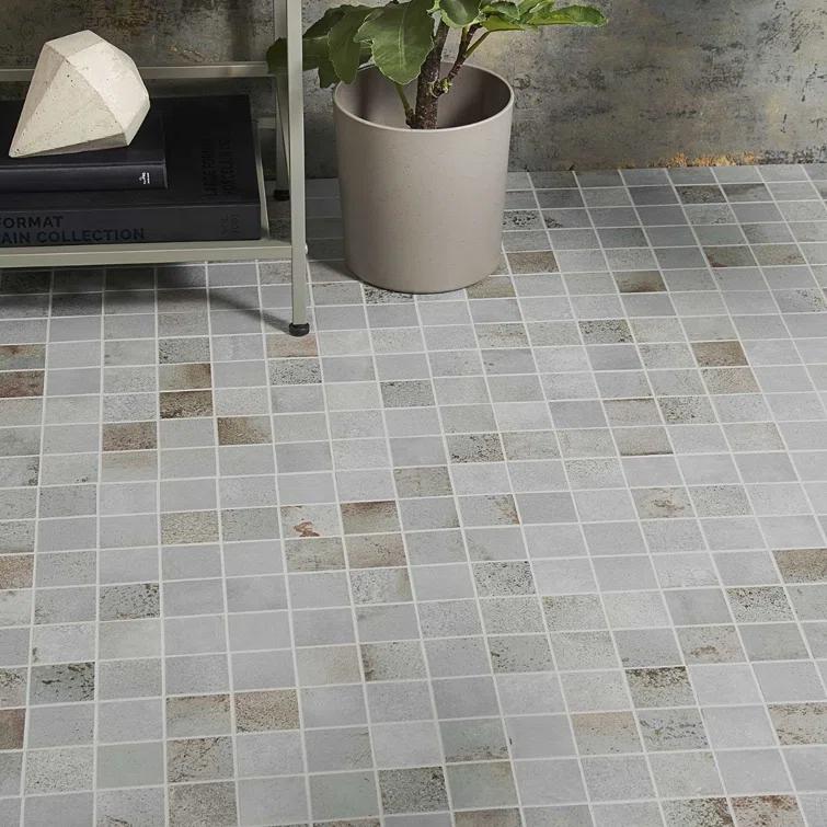 Angela Harris Fuller 11.81 in. x 11.81 in. Matte Porcelain Floor and Wall Mosaic Tile
