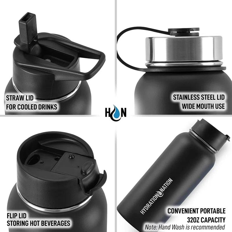 Zulay Kitchen Zulay Kitchen Stainless Steel Vacuum Insulated Water Bottle by Hydration Nation - 32 oz