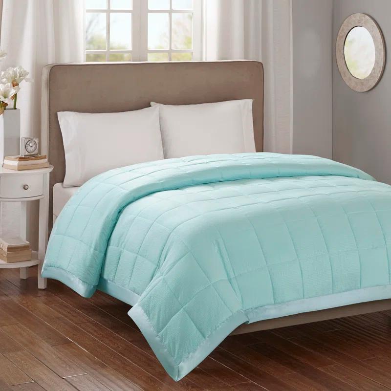 Madison Park Cambria Oversized Down Alternative Blanket with Satin Trim