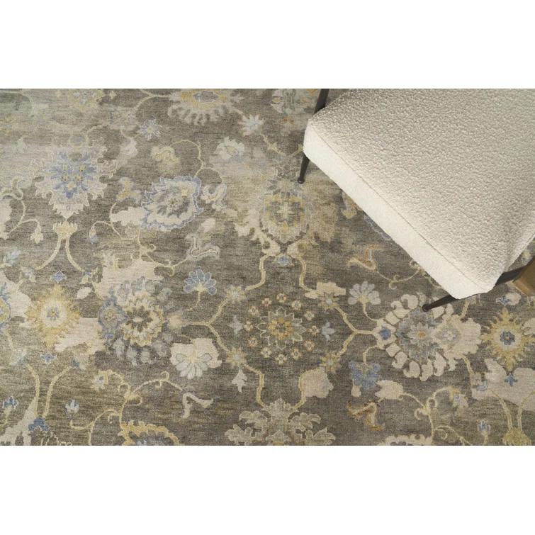 EXQUISITE RUGS Essex Wool Damask Indoor Rug