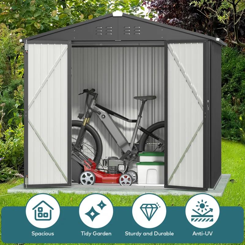 Bealife 8 ft. W x 6 ft. D Outdoor Storage Shed