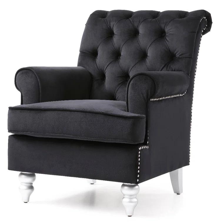 Glory Furniture Dorado Velvet Chesterfield Chair