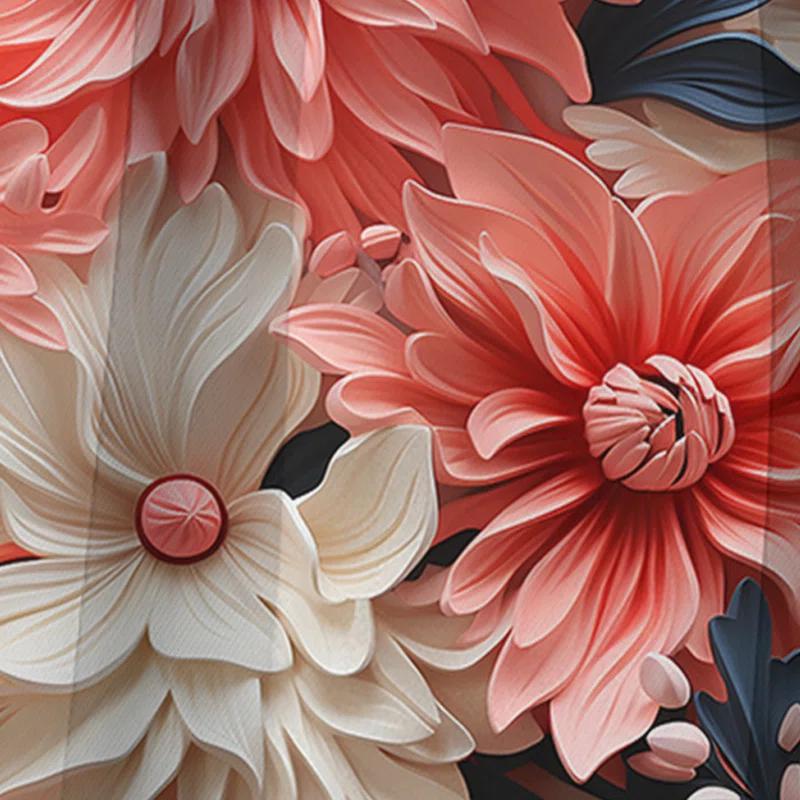 Design Art Coral Twilight Iv Tropical Pattern I - Tropical Traditional Blackout Curtain Single Panel