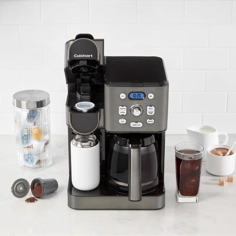 Cuisinart ® Coffee Center ® Black Stainless Steel 12-Cup Coffee Maker and Single Brewer