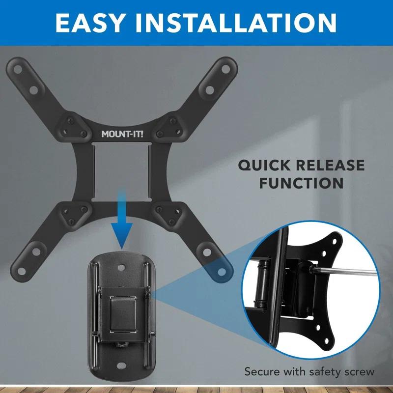 Mount It Compact Full Motion TV Wall Mount - For Tvs Up To 50"