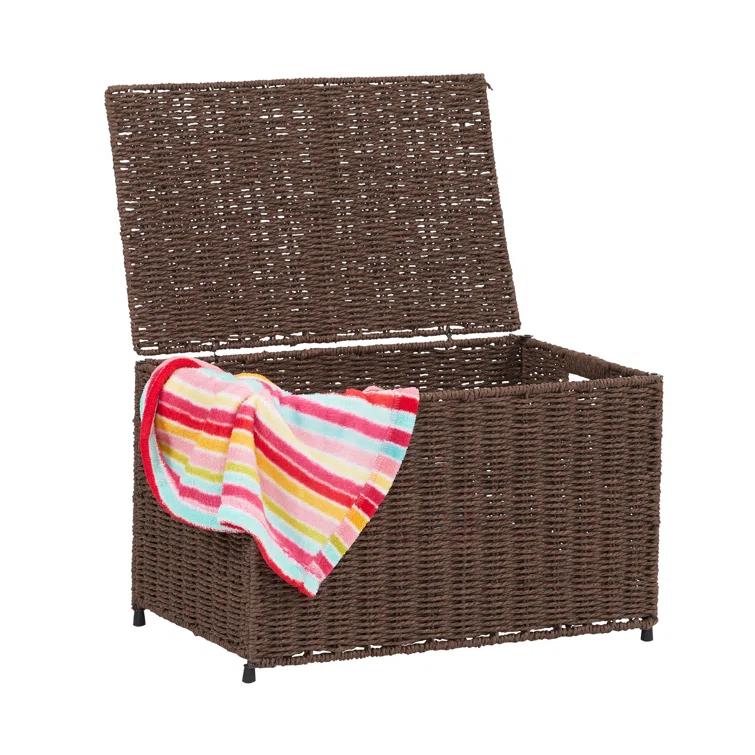 Household Essentials Woven Wicker Storage Chest