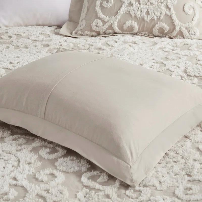 Suzanna 100% Cotton Comforter Set with Tufted Medallions