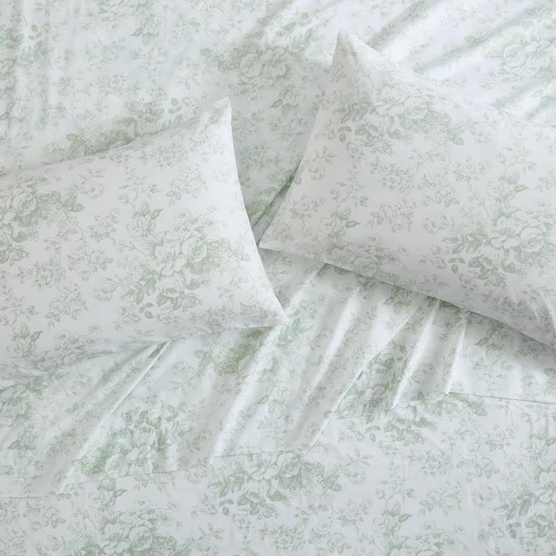Laura Ashley Printed Cotton Percale Sheet Set