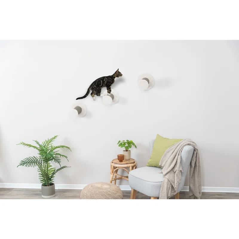 TRIXIE TRIXIE Wall Mount Cat Climbing Steps, Cat Furniture, Scratching Post, 3pcs