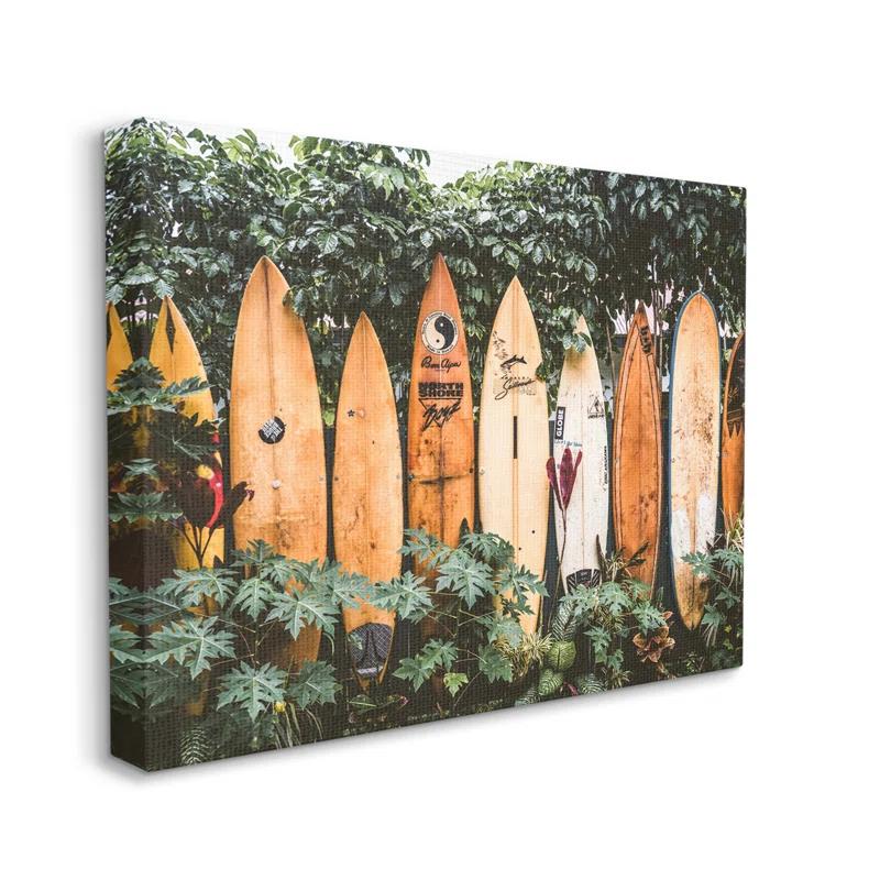 Stupell Industries Az-956-Framed " Surf Boards In Nature " by Krista Broadway
