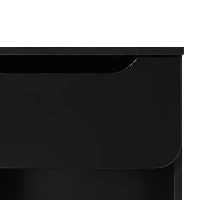 Jaqualine 1-Drawer Nightstand with Storage Cubby